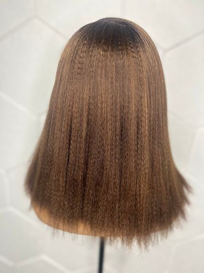 12 Inch 5x5 HD Closure Luxury Wig - 4c Hairine