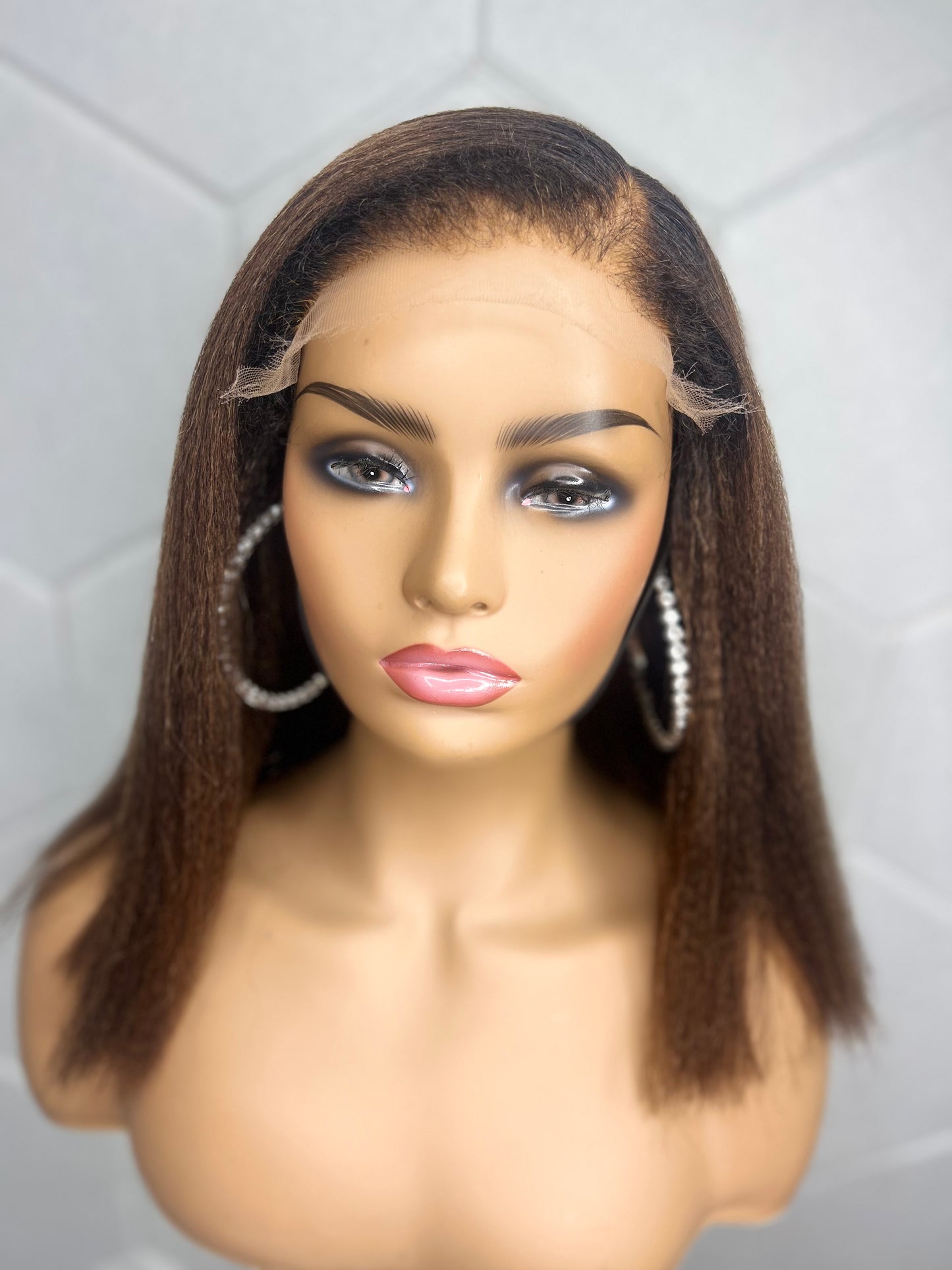 12 Inch 5x5 HD Closure Luxury Wig - 4c Hairine