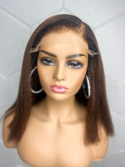 12 Inch 5x5 HD Closure Luxury Wig - 4c Hairine